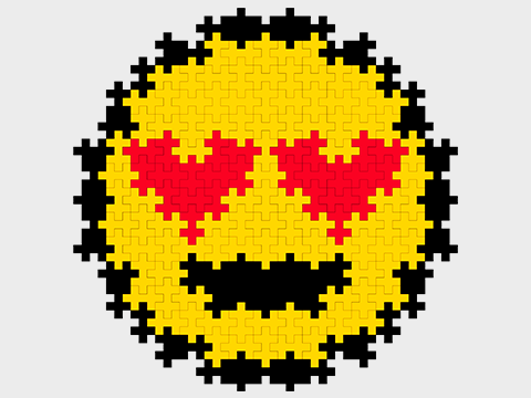 Emoji med hjerteøjne