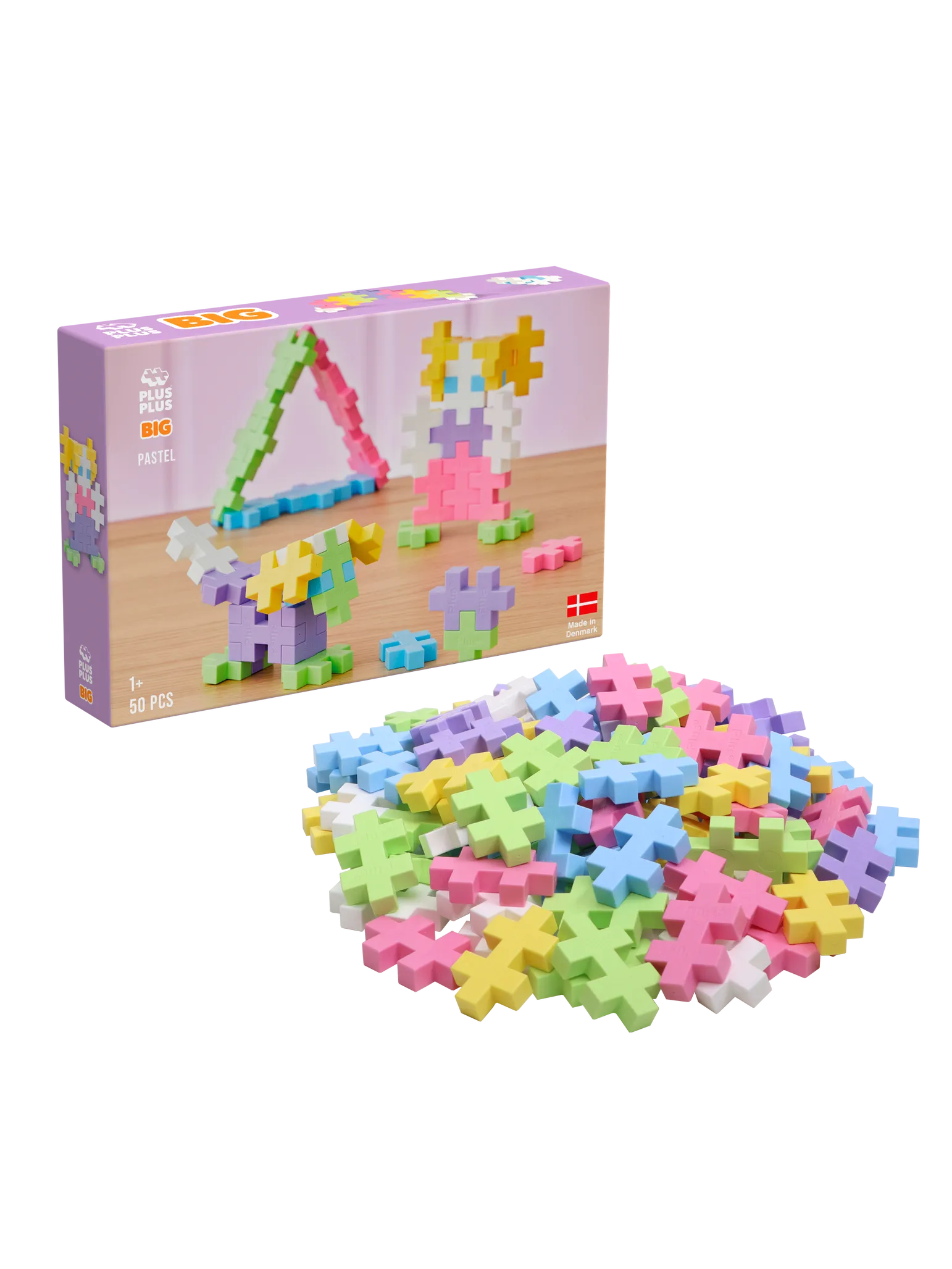 BIG Pastel Farvemix - 50 stk