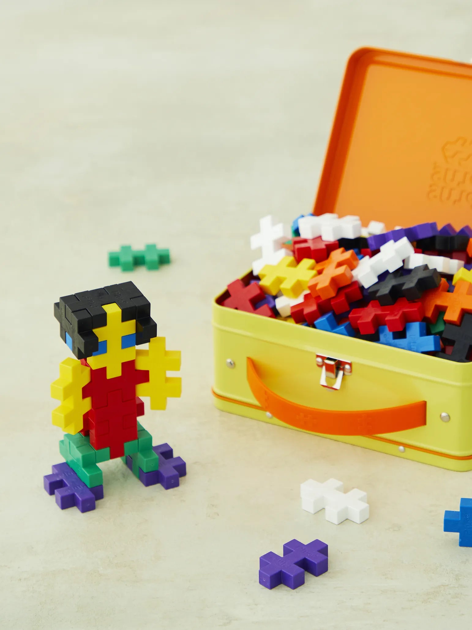 BIG Gul metalkuffert - 70 stk