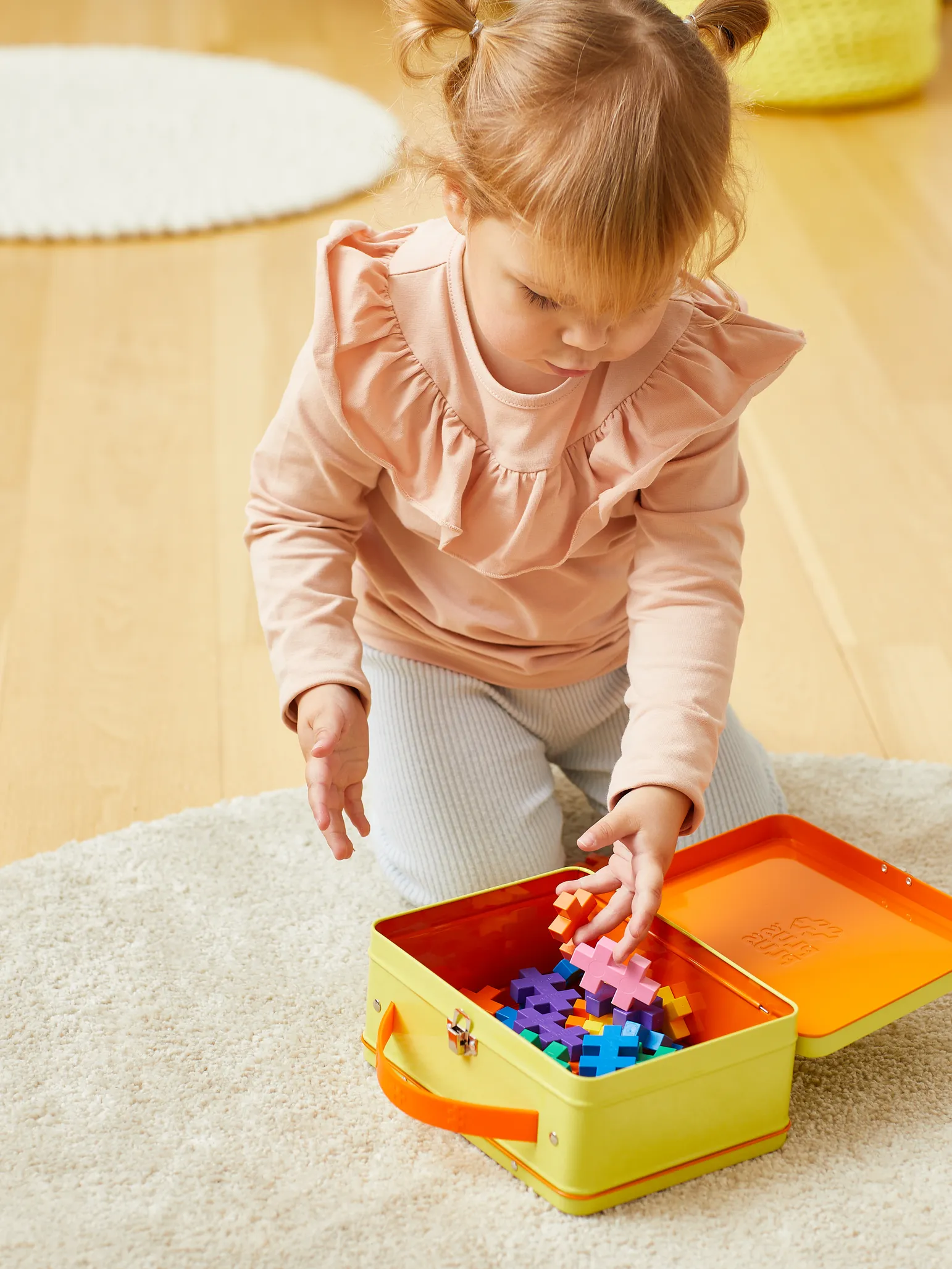 BIG Gul metalkuffert - 70 stk