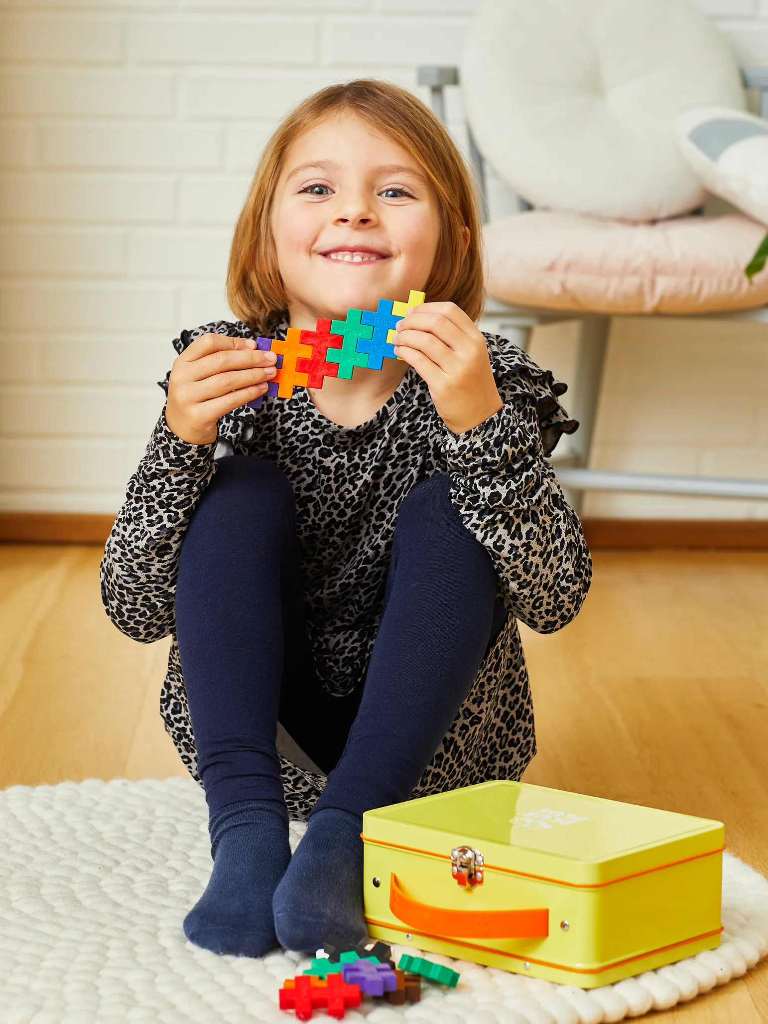 BIG Gul metalkuffert - 70 stk