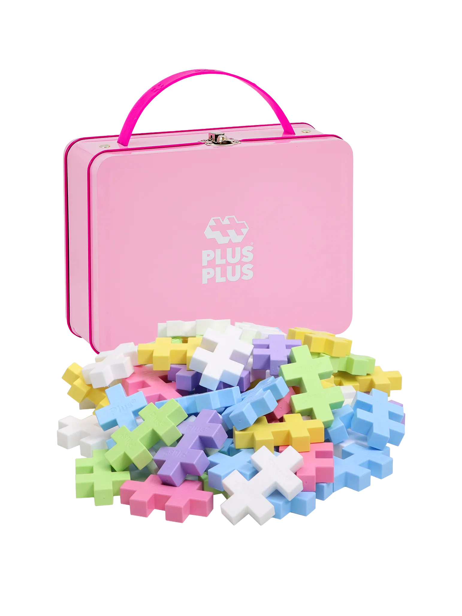 BIG Lyserød metalkuffert - 70 stk