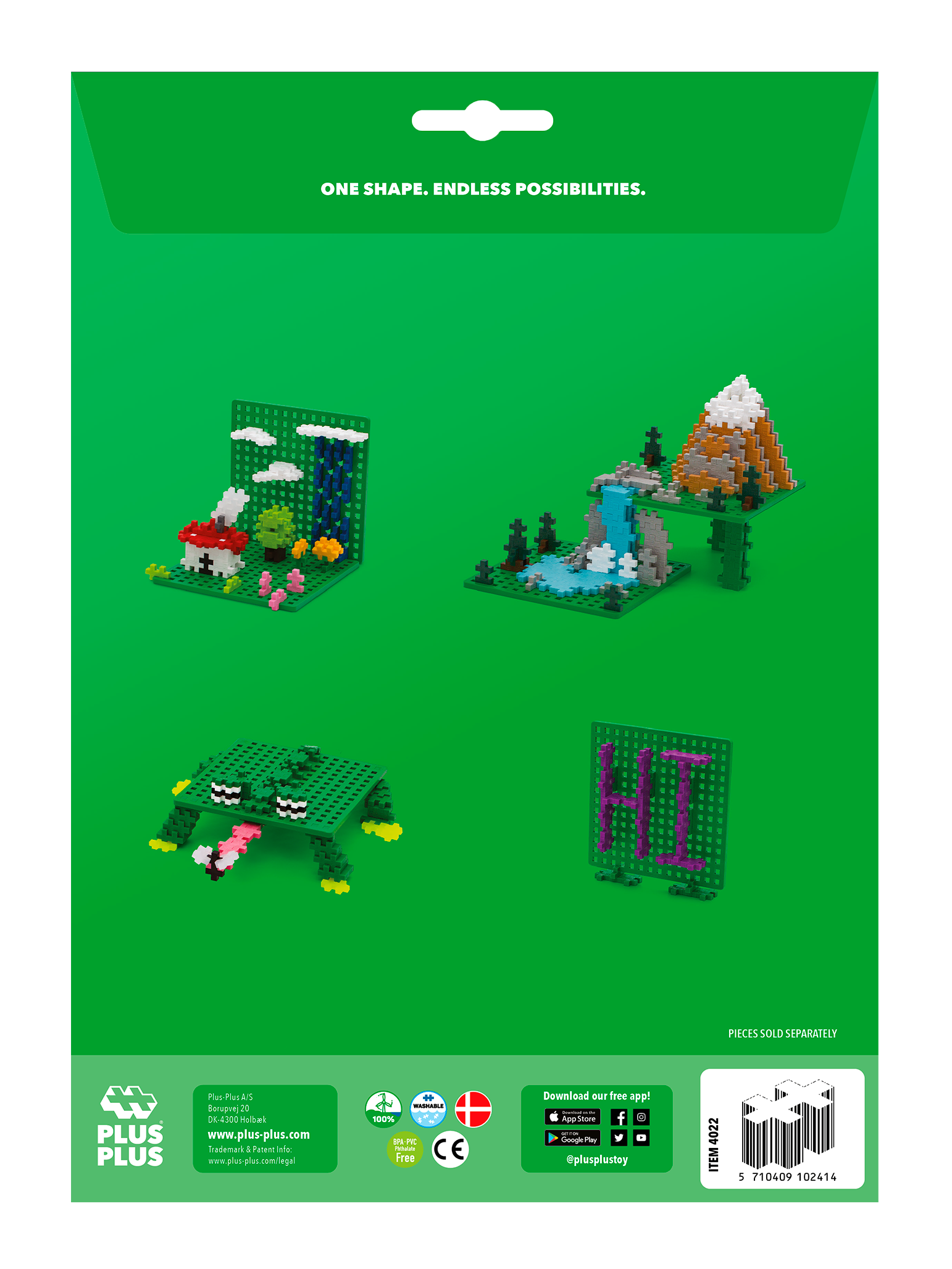 2 Grønne Plus-Plus Byggeplader