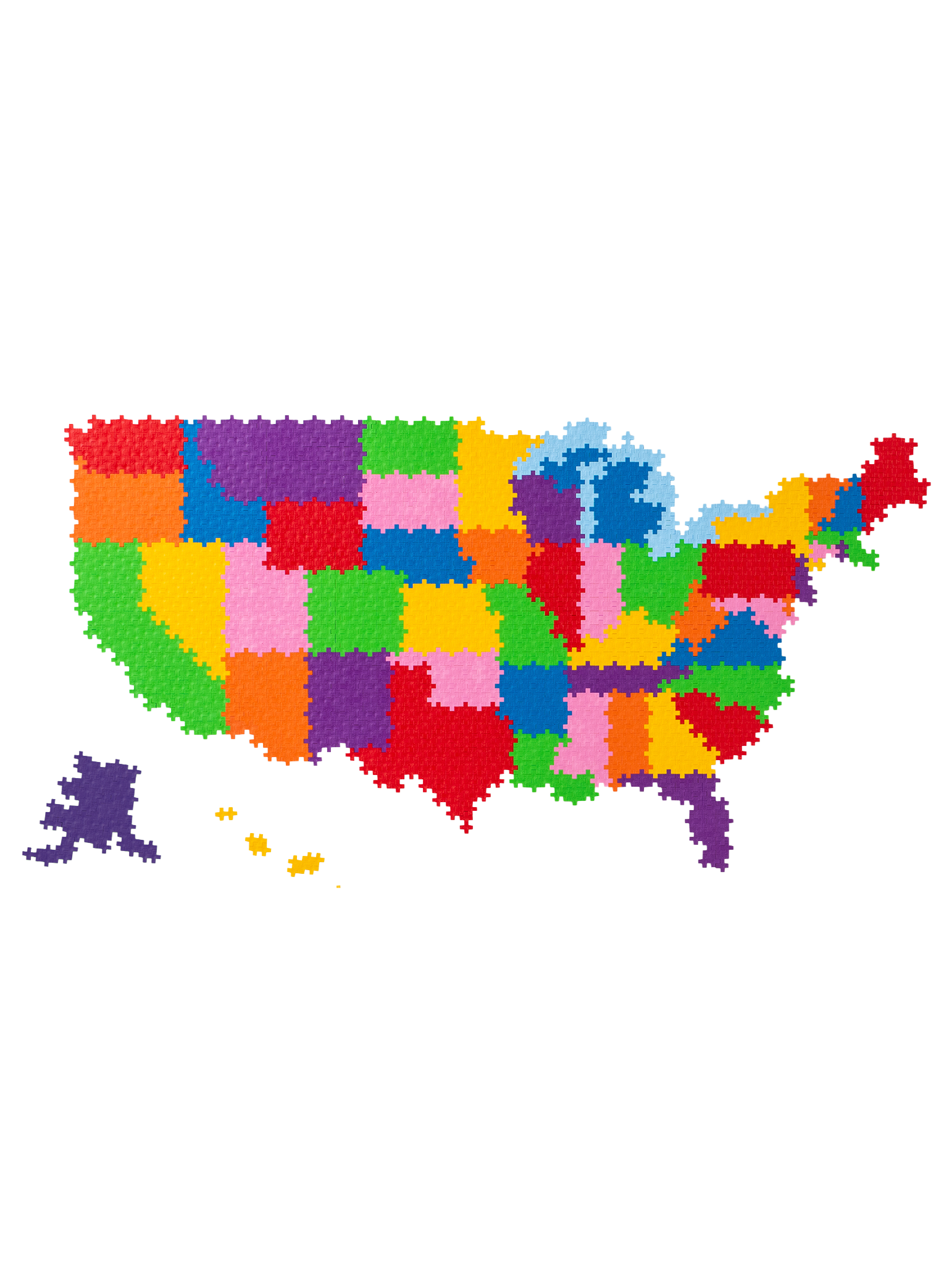 Puzzle By Number - USA Kort